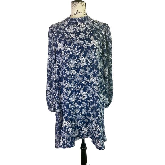 SMITH & QUINN DRESS THE L.A. BOUQUET NAVY BLUE SZ XL LONG SLEEVE SOPHISTICATED - Picture 14 of 16